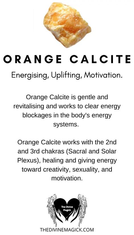 Calcite Crystal Meaning, Orange Calcite Crystal, Stone Meanings, Crystal Healing Chart, Crystal Aesthetic, Crystals Healing Properties, Spiritual Crystals, Gemstone Meanings, Orange Calcite