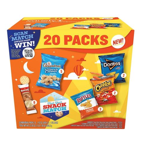 We’ve all got a favorite snack. The one you eat on the way back from the grocery store because, well, you just can’t wait. Doritos®, Cheetos®, Lay’s®, Ruffles®, Fritos® and more. Frito-Lay® Variety packs bring these iconic brands (and more) together in one convenient box. A box guaranteed to make any occasion iconic. Unbox the Icons™ Snacks Walmart, Princess Snacks, Peanut Butter Ice Cream Cake, Snacks Grocery, Target Products, Candy Grapes, Cheetos Crunchy, Grocery Store Items, Roblox Decals