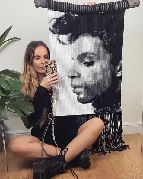 Prince Portrait, Pixel Macrame, Tapestry Art, Macrame Decor, Im Ready, Get Excited, A Bad, See It, I Know