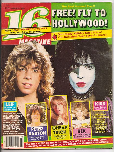 16 mag 16 Magazine, Teen Magazines, Tiger Beat, Peter Criss, Cheap Trick, Teen Magazine, Paul Stanley, Those Were The Days, Vintage Memory