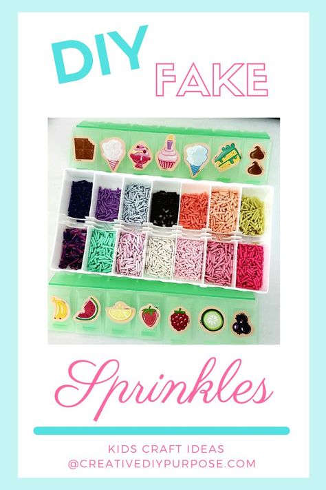 Learn how to make these simple, colorful Fake Clay SPRINKLES! They are so FUN to make & can be used to decorate countless projects! Sprinkles Diy, Fake Sprinkles, Clay Sprinkles, Kids Create, Mommy Daughter, Kids Crafts, Sprinkles, Art For Kids, Activities For Kids