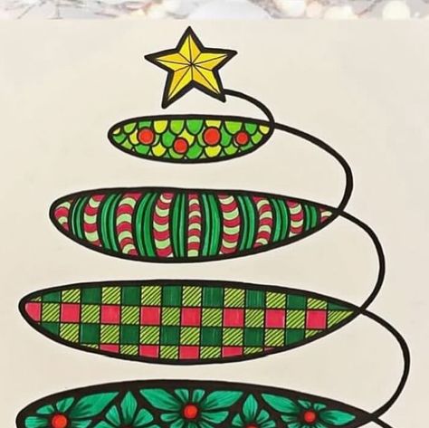 Osage Trail Middle School ART on Instagram: "❄️Abstract Zentangle Christmas Tree . . What a fun Holiday project that is great for all ages! . . Step-by-step directions for this project are available on my TPT Store. The link is in my profile❄️❄️❄️ . . . .  #art #artistsoninstagram #artclass #artclassroom #artproject #kidsartproject #middleschoolartteacher #winterart #artteachersofinstagram #artteacher #artteacherlife #artteachersofig #instaart #artproject #holidayseason #tpt #tptstore  #tptseller #homeschool #homeschoollife #homeschoolart #christmastree #zentangle" Middle School Christmas Art Projects, Zentangle Christmas, Christmas Art Projects, Profile Art, Homeschool Art, Middle School Art, Winter Art, School Art, Holiday Projects