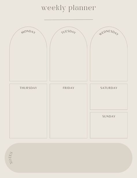 Beige Minimalist Weekly Planner - Modern & Functional freeprintableblogplanner #monthlyplanner #printableplannershop #ultimatedigitalplanner☘. Free Weekly Planner Templates, Exam Planner, At A Glance Planner, Daily Planner Printables Free, Weekly Planner Free Printable, Weekly Planner Free, Printable Weekly Planner, Weekly Planner Template, Agenda Template