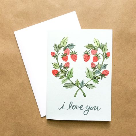 Hand Drawn Cards Valentines, Pretty Valentines Day Cards, Valentine Card Painting Ideas, Flower Valentines Card, Valentines Day Card Painting, Foldable Valentines Card, Valentine’s Day Card Drawing, Watercolor Cards Valentines Day, Valentine Cards Handmade Watercolor