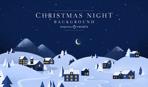 Christmas night background design #AD , #night, #background, #design, #Christmas Christmas Night Sky, Christmas Night Illustration, Winter Night Illustration, Winter Deserts, Night Illustration, Night Background, Background Design Vector, Mo Design, Christmas Night