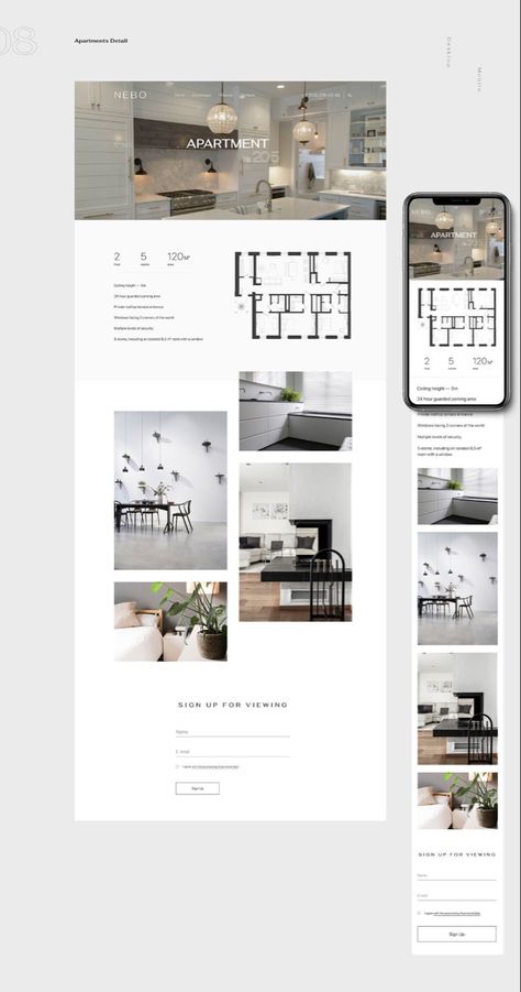 Apartment Website, Website Branding Design, Design De Configuration, Layout Web, Real Estate Website Design, Inmobiliaria Ideas, Mises En Page Design Graphique, 포트폴리오 레이아웃, Modern Website Design