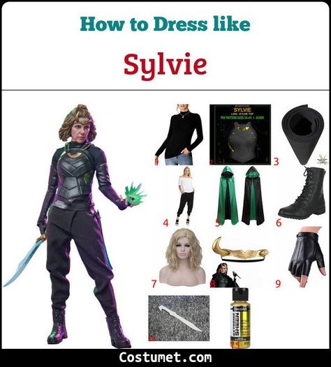 Diy Sylvie Costume, Loki Halloween Costume Women, Sylvia Loki Costume, Sylvie Loki Costume, Loki Costume Female Diy, Sylvie Outfit, Loki Cosplay Diy, Sylvie Costume, Loki Halloween Costume