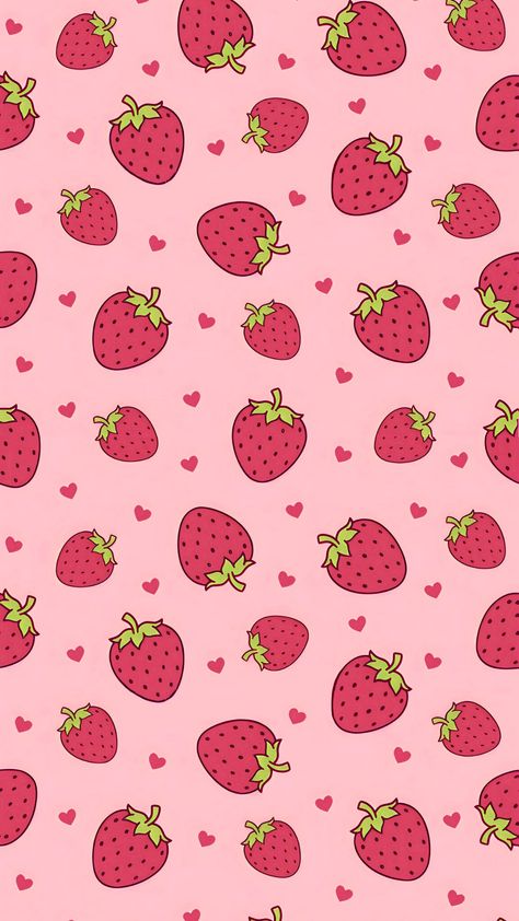 Strawberry pink hearts Strawberry Ipad Wallpaper, Strawberries Wallpaper, Phone Case Backgrounds, Cute Wallpapers Aesthetic Strawberry, Strawberry Wallpaper Iphone, Wallpaper Strawberry, Cute Strawberry Wallpaper, Pink Pattern Wallpaper, 3d Wallpaper Iphone Strawberry