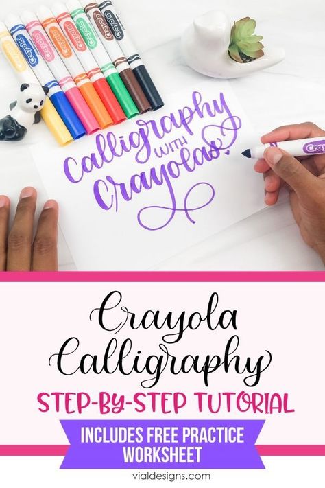 Hand Lettering Markers, Marker Calligraphy, Calligraphy Projects, Learn How To Do Caligraphy, Learn How To Write Calligraphy, Calligraphy Alphabet For Beginners, Coligrify Letters Easy How To, Crayola Marker Calligraphy, Calligraphy With Crayola Markers