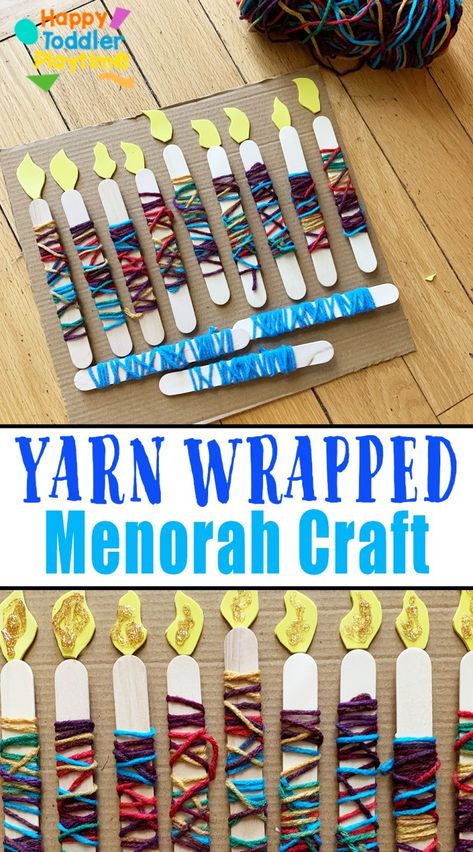 50+ Fun & Easy Hanukkah Crafts and Activities for Kids - HAPPY TODDLER PLAYTIME Hanukkah Front Porch Decor, Hannukah Activities, Hanukkah Activities Preschool, Themed Art Projects, Menorah Craft, Weird Crafts, Dreidel Craft, Hanukkah Preschool, Hannukah Crafts