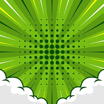 halftone pop art comic background with clouds on green burst vector design Green Comic Background, Halftone Comic, Comic Cloud, Background Clouds, Comic Background, Comic Pop Art, Pop Art Background, Comic Bubble, Dotted Drawings