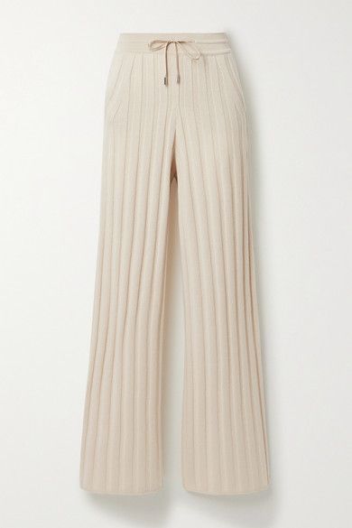 Loro Piana - Paddington Ribbed Cashmere Track Pants - Beige Looks Chic, Loro Piana, Knit Pants, Mode Inspiration, Fashion Advice, Net A Porter, Fashion Pants, Track Pants, Fashion Inspo Outfits