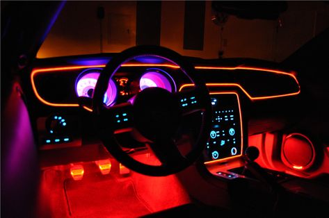 Mustang Accessories, Camaro Interior, Mustang Interior, Diy Patio Pavers, Led Lights For Trucks, Custom Car Interior, Interior Led Lights, Car Hd, Interior Lights