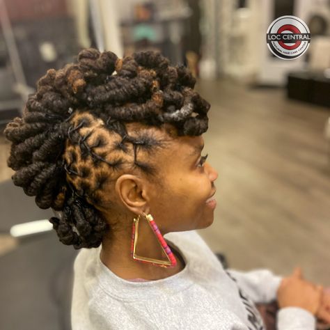 Loc Styles Mohawk, Loc Updo Styles Long, Loc Mohawk Styles, Short Dreadlocks Hairstyles, Locs Updo, Loc Updos, Dreadlocks Hair Care, Loc Updo, Sisterlocks Styles