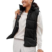 Womens Black Puffer Vest, Puffer Vest With Hood, Puffer Vest Fashion, Hooded Puffer Vest, Red Puffer Vest, White Puffer Vest, Sleeveless Puffer, Womens Puffer Vest, Black Puffer Vest