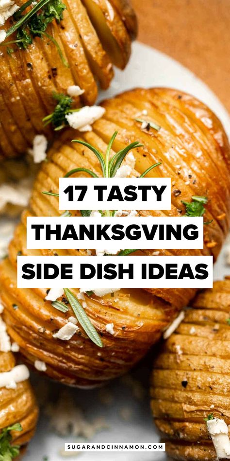 Celebrate Thanksgiving with a variety of delicious side dishes that everyone will love! 🍽️🥕 Whether you prefer savory or sweet, these recipes are sure to be a hit. Click through to discover your new favorites, and be sure to save this pin for your holiday planning! Small Batch Thanksgiving Sides, Sides With Turkey Dinner, Upscale Thanksgiving Dinner, Easy Casserole Side Dishes, Thanksgiving Salad Recipes Simple, Friendsgiving Side Dishes Easy, Stake Side Dishes, Easy Thanksgiving Menu Ideas, Savory Side Dishes Holidays