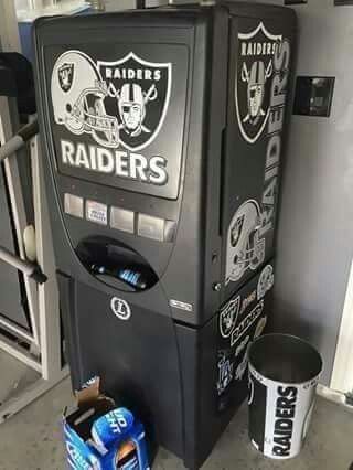 This is awesome... Raiders Man Cave, Oakland Raiders Shoes, Raiders Gifts, 1st Birthday Games, Raiders Cheerleaders, John Madden, Oakland Raiders Fans, Raiders Nation, Man Cave Ideas