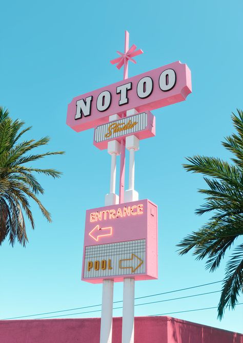 MOTEL CALIFORNIA//CALIFORNIA DREAMIN' :: Behance Retro Diner Decor, H2o Aesthetic, Barbie Phone, California Sign, Diner Decor, Barbie Core, Beauty Pop, Drawing Exercises, Retro Sign