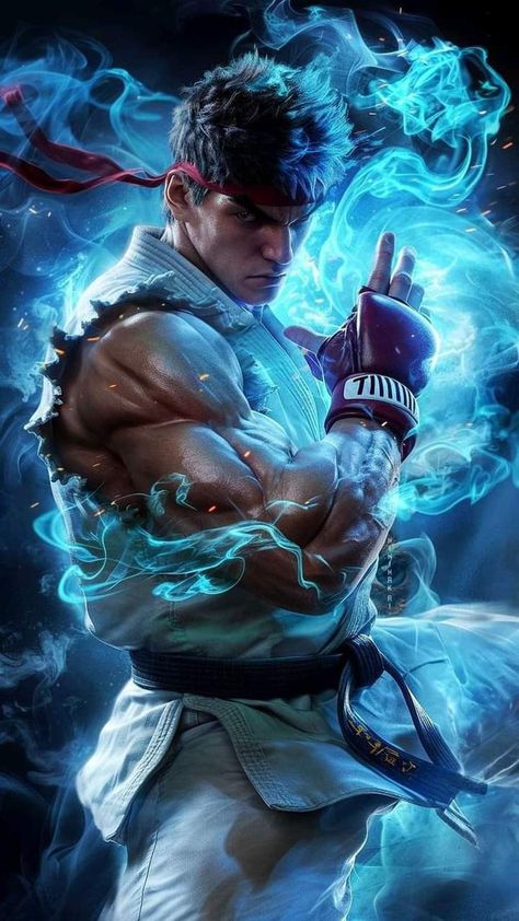 Street Fighter Anime, Street Fighter Wallpaper, Tekken Wallpaper, Street Fighter Tekken, Fantasy Fighter, Street Fighter Game, Kyokushin Karate, Ryu Street Fighter, Street Fighter Characters