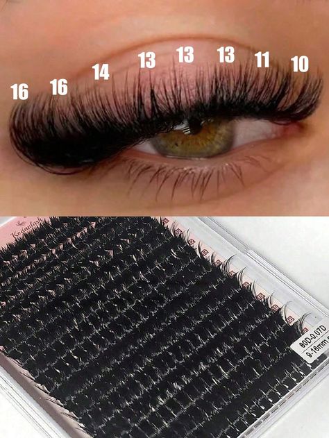 80D Faux Mink Eyelashes 320 Cluster 0.07mm D Curled 9-16mm Mixed Natural Eyelash Extension 3D Russian Strip Personal Eyelash Makeup Tool Black    Chemical Fiber  Cluster Lashes   Beauty Tools, size features are:Bust: ,Length: ,Sleeve Length: Shein Eyelashes, Cluster Lashes Eyelash Extensions, Wispy Lash Set, Clusters Lashes, Lash Maps, Volume Russe, Lashes Fake Eyelashes, Lashes Tutorial, Eyelash Makeup