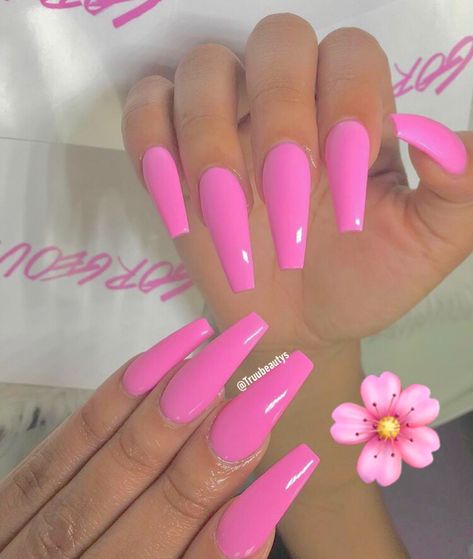 Pink Color Nails, Rosa Barbie, Future Nails, Barbie Pink Nails, Bright Pink Nails, Hot Pink Nails, Pink Barbie, Pink Nail Polish, Trendy Nail