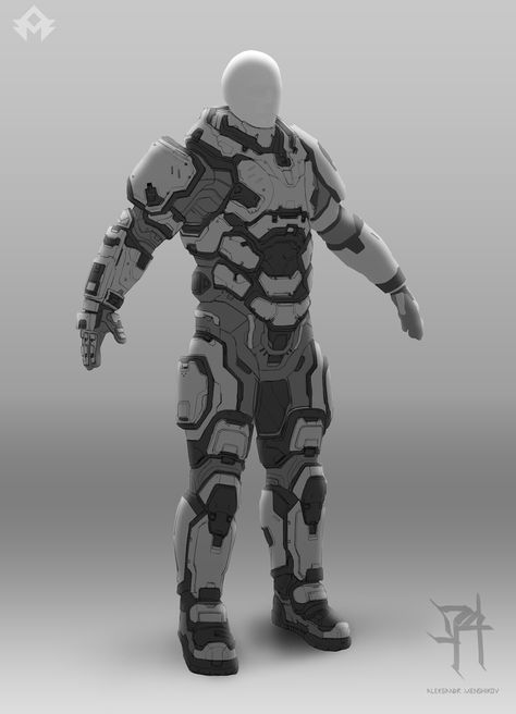 ArtStation - Sci_Fi Armor, Aleksandr Menshikov Sci Fi Armor, Tactical Armor, Futuristic Armor, Futuristic Armour, Combat Armor, Sci-fi Armor, Power Armor, Cyberpunk Character, Suit Of Armor