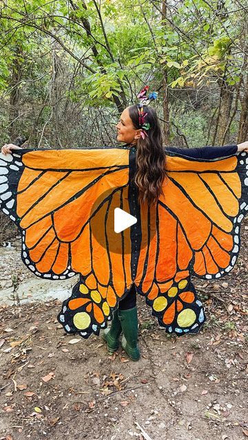 Emily Speir on Instagram: "With the help of my MIL sewing skills, an old sheet, and some paint and sequins, I was able to make the butterfly wings of my dreams. I spent many years breastfeeding through Halloween, this was my first year to not be. I loved the season of nourishing babies but it did restrict me from feeling the freedom to dress up. Everything needed to be easy to get to, for so many years. This was the first year in a LONG TIME I got to flex my creative muscle and make something just for me. It did not disappoint, had a blast making these wings and wearing them on Halloween. So if you are in a season where you feel slightly underwater, or like you don’t have the capacity to do anything extra…you will emerge sooner than you think. My children aren’t even that old and I already Butterfly Wing Dress, Butterfly Wings Pattern, Just For Me, My First Year, Sewing Skills, The Butterfly, Butterfly Wings, Do Anything, First Year