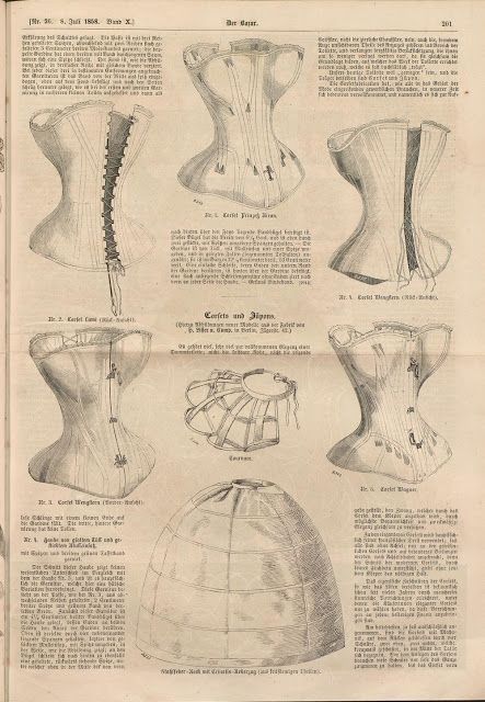 “Der Bazar, 8 July 1858. University of Dusseldorf. ” 1860s Corset, 1900 Fashion Plate, 1850s Fashion, Victorian Era Fashion, Corset Sewing Pattern, Victorian Corset, Victorian Times, 1800s Fashion, Corset Pattern