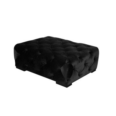 Willa Arlo Interiors Jill Tufted Cocktail Ottoman | Wayfair Ottoman Seat, Rectangular Ottoman, Rectangle Ottoman, Tufted Storage Ottoman, Wicker Dining Chairs, Coffee Table Grey, Black Ottoman, Velvet Ottoman, Tufted Ottoman