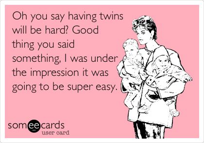 Twin Mom Quotes, Twin Mom Humor, Birthday Wishes For Twins, Twins Meme, Twin Quotes, Twin Humor, Having Twins, Friday Funny, Twin Life