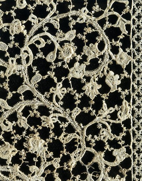 Venice - Needle lace - Border,  1680s-1690s,  | V&A Search the Collections Irish Crochet Motifs, Irish Crochet Patterns, Types Of Lace, Lace Crafts, Point Lace, Crochet Leaves, Irish Lace Crochet, Amazing Lace, Linens And Lace