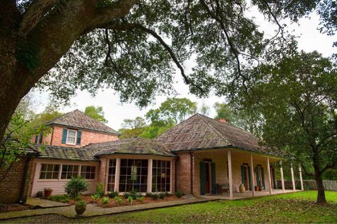 Stash of architectural salvage gives Gonzales home warm, woody feel _lowres A Hays Town Homes, A Hays Town, Town House Plans, Home Architecture Styles, Country French Home, Town House Architecture, Town Homes, Southern Architecture, Louisiana Homes