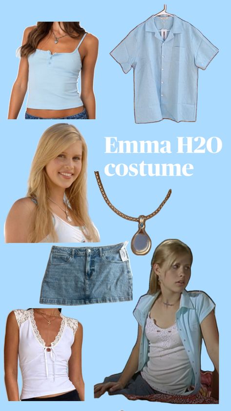 outfit, halloween, h2o mermaids, emma H2o Costume, Emma H2o, H2o Mermaids, Mako Mermaids, Duo Halloween Costumes, Outfit Halloween, 2000s Aesthetic, Camping Outfits, Girl Top