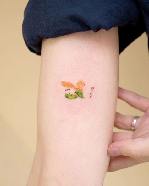 Little Prince Tattoo, Prince Tattoos, Delicate Tattoo, Tatuaje A Color, Tattoo Feminina, Spine Tattoos, Baby Tattoos, Aesthetic Tattoo, Little Tattoos