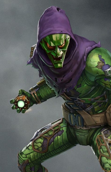 Green Goblin Fan Art, Marvel Villains Wallpaper, Green Goblin Wallpaper, Spiderman Goblin, Green Goblin Art, Green Goblin Spiderman, Spiderman Villains, Norman Osborn, Arte Nerd