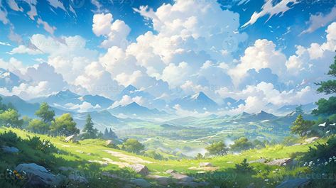 Mountain Anime Wallpaper, Anime Mountain Background, Anime Scenery Wallpaper Landscapes, Cute Wallpapers Landscape, Anime Backgrounds Wallpapers Landscape, Landscape Cover Photo, Anime Scenery Landscape, Art Background Landscape, Cute Landscape Background