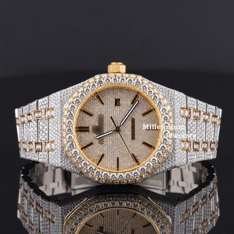 Best Selling Moissanite Iced Out Watch with Luxury Designed & Modern Style Men`s Wearing Watch By Indian Exporters Iced Out Watches, Iced Out Watch, Men's Watch Accessories, Hip Hop Watches, Diamond Watches For Men, Nice Jewelry, Diamond Ice, Diamond Tester, Men's Vintage Watch