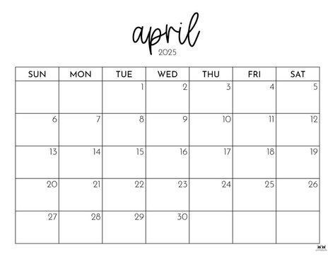 Choose from 107 different April 2025 monthly calendars perfect for planning for Easter, spring, and so much more! 100% FREE! Print from home! May 2025 Calendar, Calendar March, Dog Days Of Summer, Monthly Calendars, Free Print, 2024 Calendar, Calendar Printables, Monthly Calendar, Easter Spring