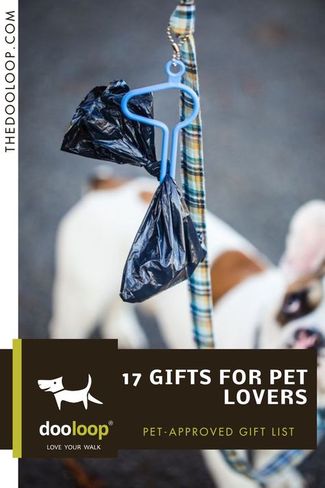 Can we be blunt? No person, no matter how much they love their dog, likes to carry poop. The dooloop poop bag holders are lightweight and easy to attach to any leash. They have single-handedly given us all a way to walk with your pooch without having to hold fast to a bag full of poop. Dailymom.com chose the dooloop as a top 17 holiday gift for pet lovers! Click the pin to see the full list of must-have pet products or visit thedooloop.com for more info on our product. Walking Accessories, Care Accessories, Dog Walking Accessories, Dog Waste Bag Holder, Dog Poop Bag Holder, Dog Walk, Up Dog, Dog Help, Poop Bag Holder