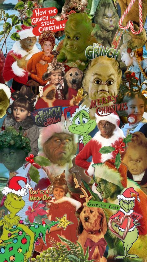 #art #wallpaper #vibes #vintage #green #red #christmas #grinch #howthegrinchstolechristmas #christmasaesthetic Grinch Astethic Wallpaper, Funny Christmas Wallpaper, Grinch Images, Christmas Lockscreen, Christmas Wallpaper Iphone Cute, The Grinch Movie, Merry Grinchmas, Christmas Wallpaper Backgrounds, Christmas Collage