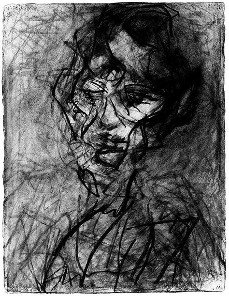 Frank Auerbach. I really like this drawing because its showing the intensity of how the artist has smudged, compressed, softened and scratched with the charcoal to re creative depth portrait. Frank Auerbach, White Drawing, Charcoal Art, A Level Art, Black And White Drawing, Charcoal Drawing, Drawing Tutorials, Black And White Abstract, Life Drawing