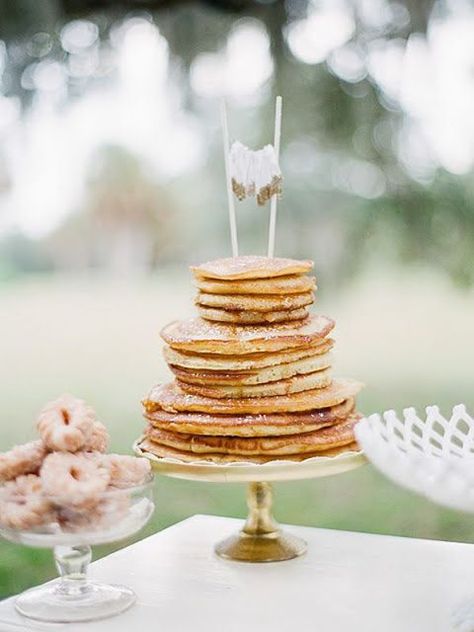 Farewell Brunch, Dessert Tower, Unusual Wedding Cakes, Brunch Cake, Pancake Cake, Dessert Alternatives, Cake Tower, Unusual Weddings, Perfect Brunch