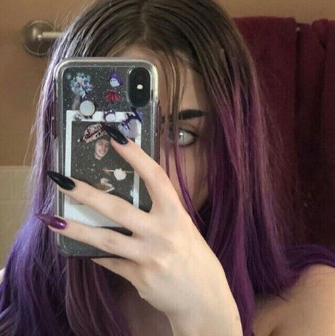 Raven Queen, Purple Hair, A Woman, Phone Case, Queen, Purple, Hair, Black