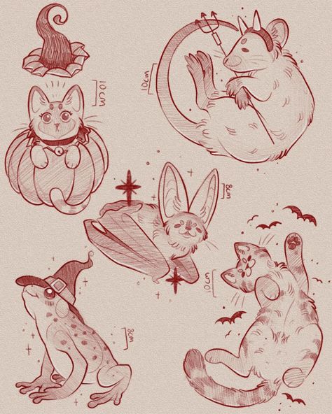 Lil Halloween flash sheet, these flash designs are all available w/ minimum sizes on the sheet. I would love to tattoo them so discounts available 😩✌️ They'd be between £80-£150 depending on sizes/placements but I'm more than happy to work to budgets! Just pop me a message to enquire 🥰 #catsofinstagram #cats #catlover #catlife #tattoos #catstagram #art #tattooartist #catlovers #ink #tattooart #instacat #kitten #love #cute #pet #inked #kitty #tattooideas #catoftheday #meow #love #tattooed #a... Animal Tattoo Flash Sheet, Halloween Flash Sheet, Circus Cat, Halloween Flash, Flash Designs, Flash Sheet, Tattoo Flash Sheet, Flash Design, Kitten Love