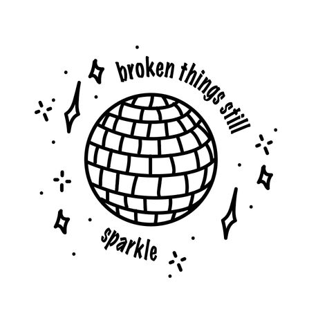 Disco Ball Captions Instagram, Glitterball Tattoo, Disco Ball Drawing Simple, Disco Ball Quotes, Disco Ball Tattoo Simple, Mirror Ball Tattoo, Mirrorball Tattoo, Rex Tattoo, Disco Ball Tattoo