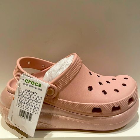 Crocs Crush shimmer clogs Crocs Crush, Shoes List, Fashion Goals, Crocs Shoes, Future Baby, Clogs, Tags, Closet, Fashion Tips