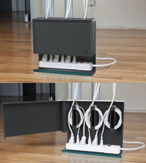 Use a Cable Organizer - Top 58 Most Creative Home-Organizing Ideas and DIY Projects Expensive Furniture, Organisation Hacks, Cord Organization, Cable Organizer, Organizing Ideas, Office Organization, Organizing Your Home, Black Box, Cleaning Organizing