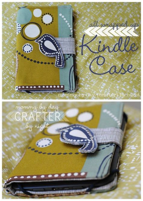 Full step by step photo tutorial on how to sew a fabric case or cover for your Kindle. Also can be used for a Nook, iPad, tablet or even a phone. The sewing tutorial can be adapted to sew a cover for any tech items. #BagSewingPattern #FreeSewingTutorial #EasySewingPattern #QuickSewingPattern #QuickSewingTutorial #KindleCoverPattern #TabletCoverPattern #ipadCoverPattern #ipadCasePattern Sew A Bag, Fat Quarter Projects, Kindle Cover, Beginner Sewing, Beginner Sewing Projects Easy, Kindle Case, Leftover Fabric, Sewing Projects For Beginners, Sewing Skills