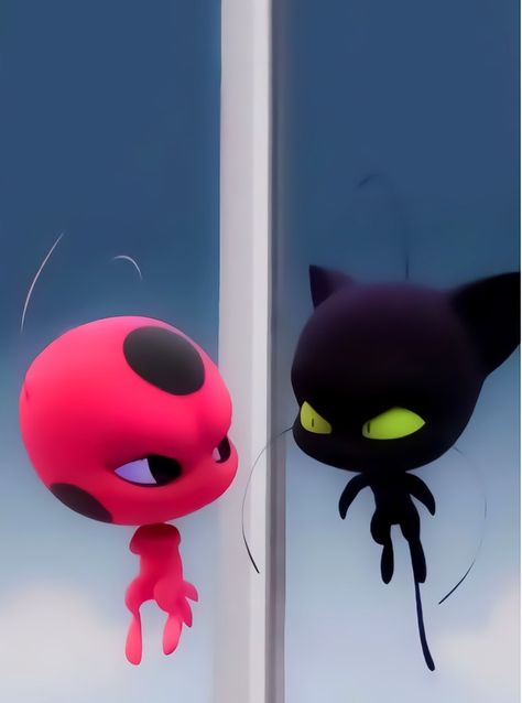 Matching Pfp Miraculous Kwami, Tikki And Plagg Wallpaper, Plagg And Tiki, Tiki And Plagg, Plagg X Tikki, Miraculous Ladybug Plagg, Miraculous Pfp, Cat Noir Wallpaper, Miraculous Costume