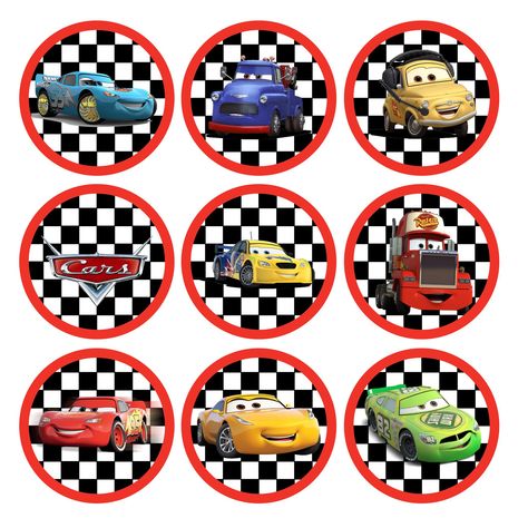 Cars Printable Design Cupcake & Cake Toppers Printable Cars Birthday Cake Topper Printable, Disney Cars Cake Topper Printables, Macqueen Printable Cake Topper, Mcqueen Cupcake Topper Printable, Free Cars Printables, Cars Printables Free, Pixar Cars Cupcakes, Cars Toppers Printable, Mc Queen Cake Topper Printable